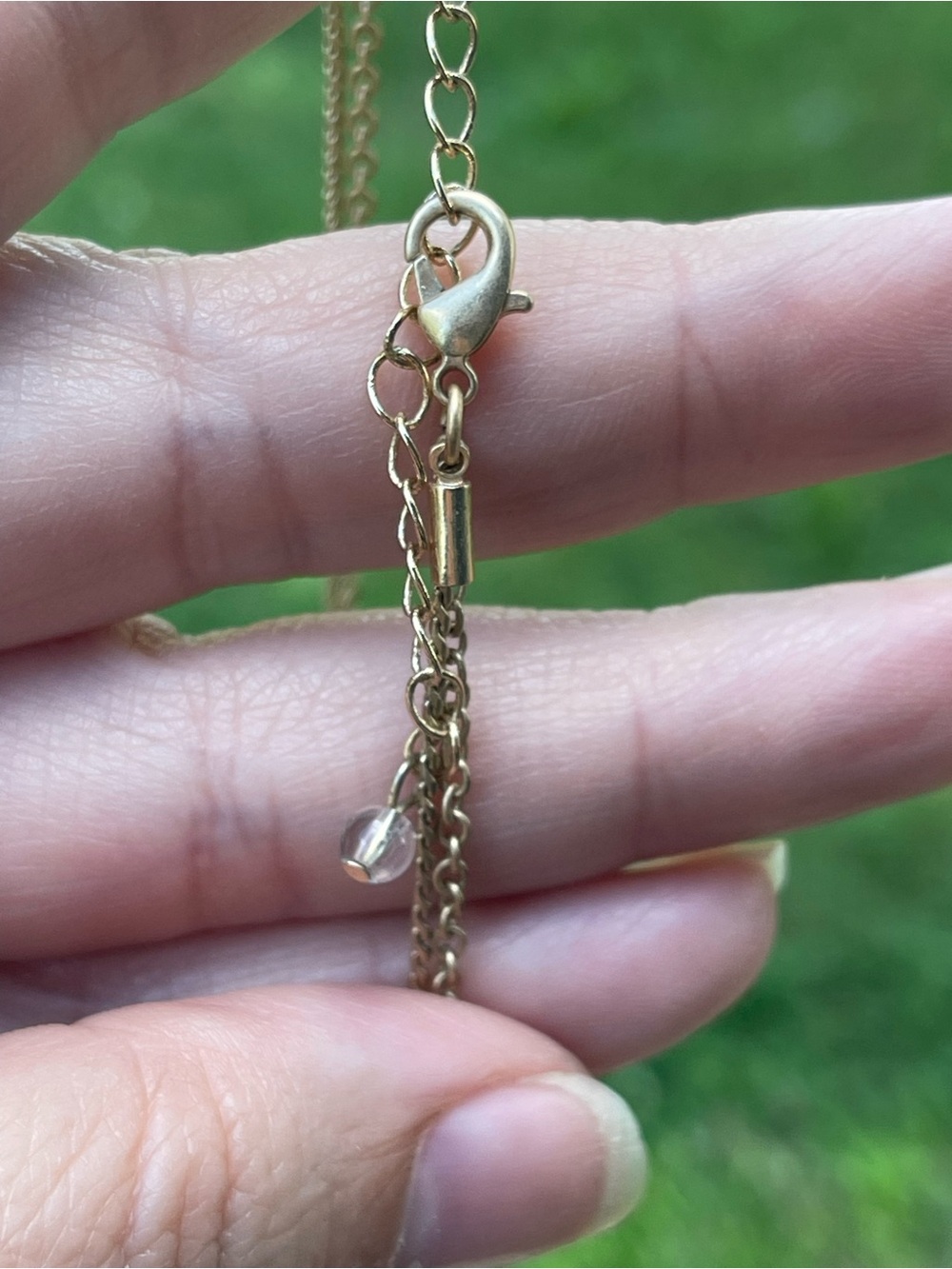 Gold Tone Layered Multi Strand Necklace Long 42" Sequin Disc Circle Pendant - Picture 3 of 4